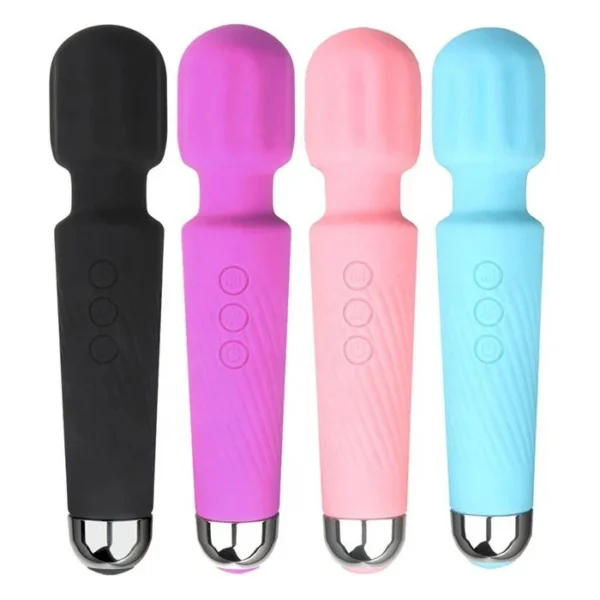 Powerful 20 Frequency USB Rechargeable Wand Massage Vibrator Women's Vaginal Sex Toys