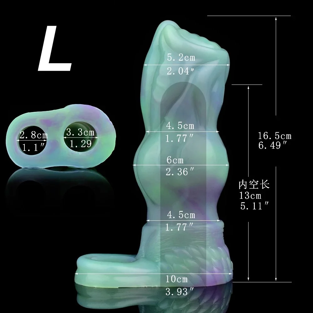 Penis Sleeves Dog Animal Cock Male for Enlargement Dildo Extension Sleeve Knot Hollow Wearable Dildo Sleeve Strecthable