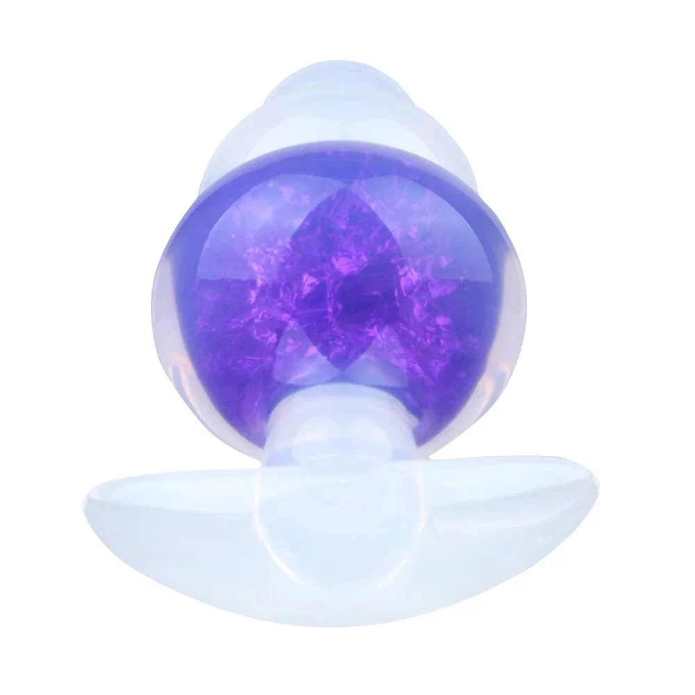 Crystal Silicone Anal Plug with a Ship Anchor Base Design Available in Two Colors for a Realistic Anal Plug Experience