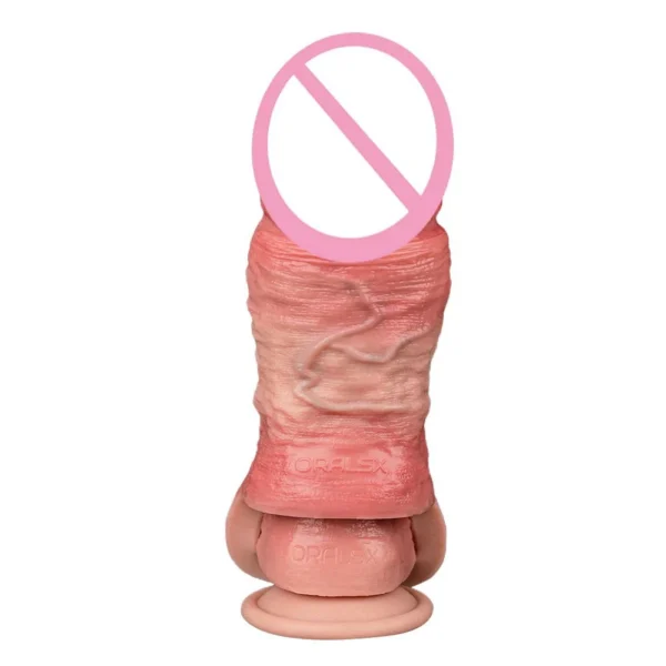 Realistic Dildo Male Penis Enlargement Soft Silicone Penis Enlargement Sleeve Simulation Sex Couple Sex Toy