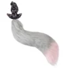Fetish Multi-Purpose Anal Plug Gag Dildo Vibration Stimulation Unisex Sex Toys Gay Anal Plug Wear Plush Tail Sex Toy Set