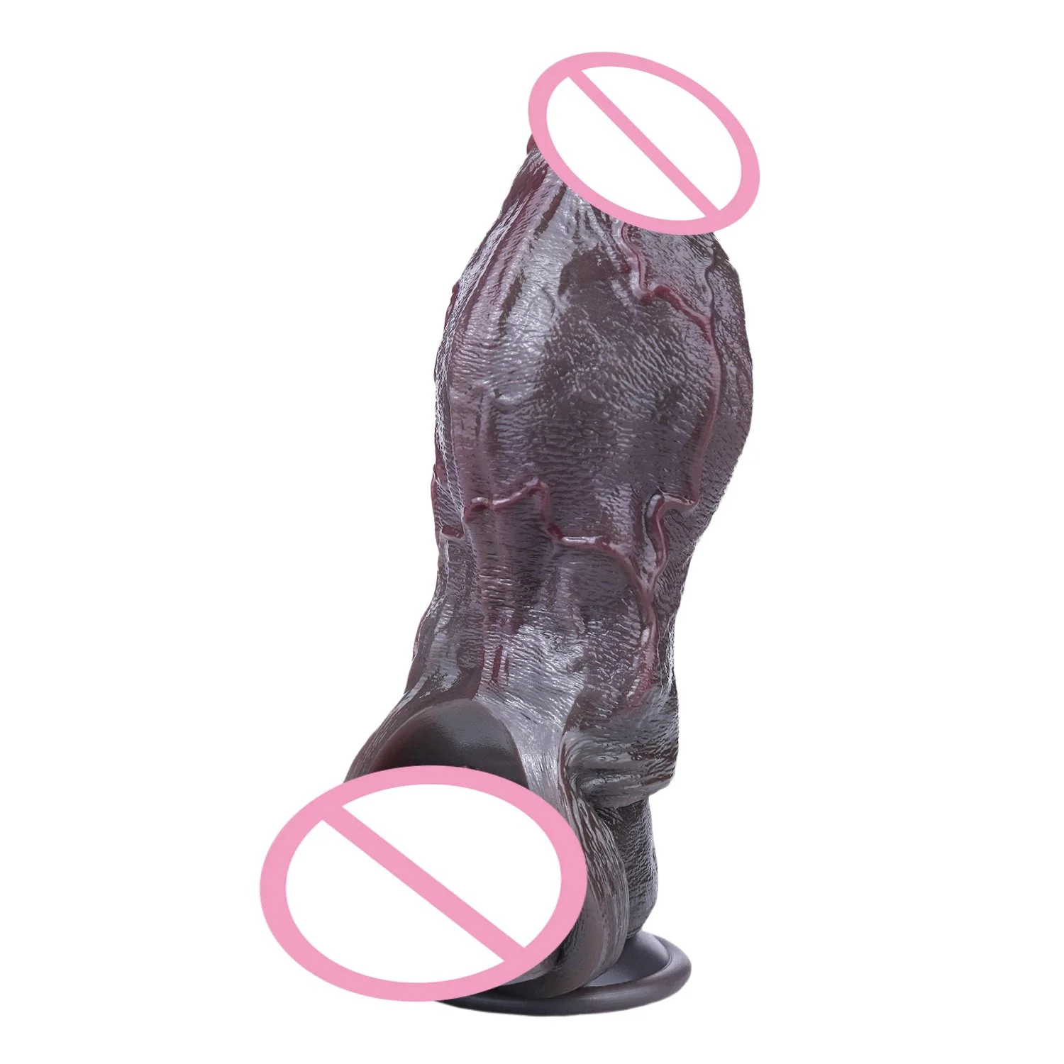 Realistic Silicone Penis Sleeve Hollow Extension Sheath with Cock Ring Soft Male Adult Delay Ejaculation Toy for Men