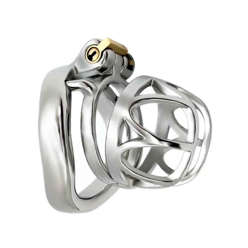 55mm 304 Stainless Steel Chastity Device Short Lock Penis Cage with Keyholder Male Sm Sex Toys for Adult
