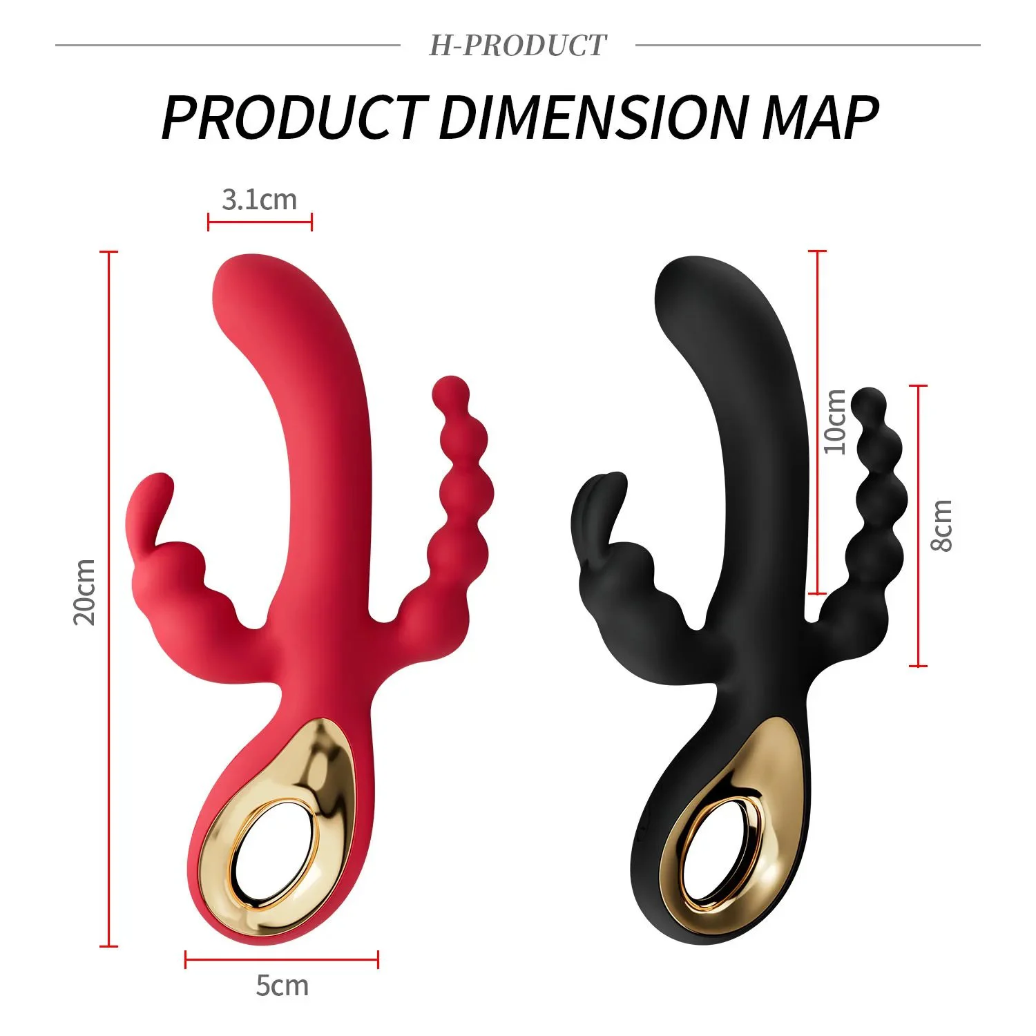 Rabbit Anal Plug 3 in 1 Vibrator 10 Strong Speeds Vibrating G Spot Stimulator Dildo Sex Toys for Women