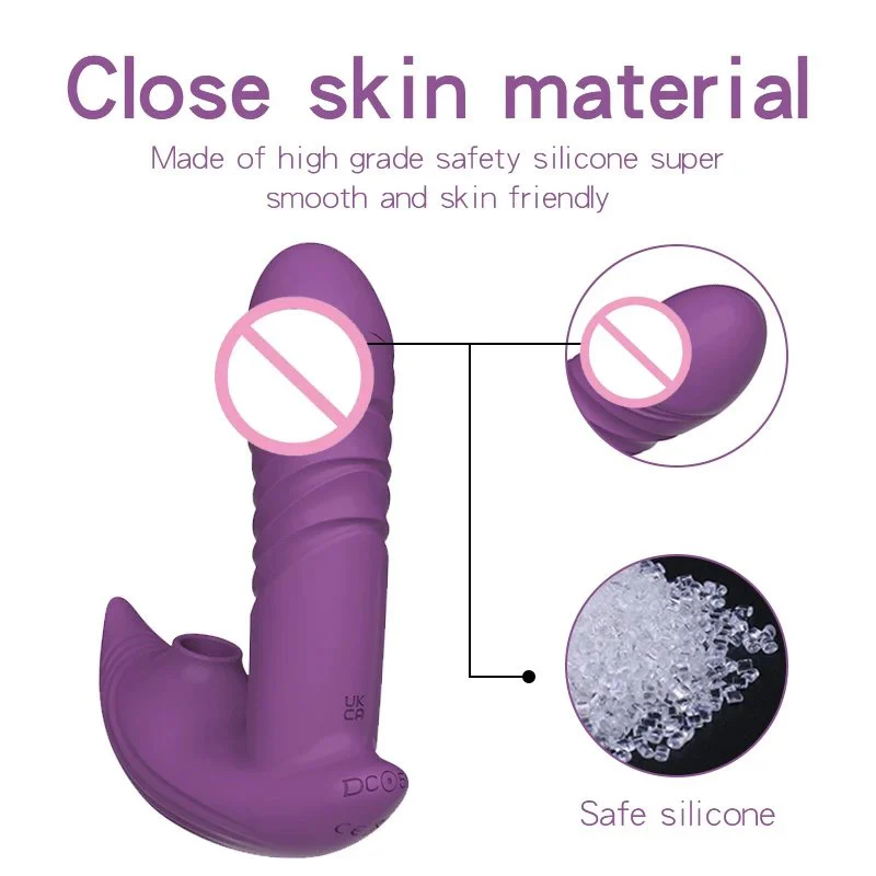 Gelances GL-X9104 Consolador Rechargeable Strong Sucking Wireless Remote Control Automatic Thrusting Anal Plug Wearable Dildo