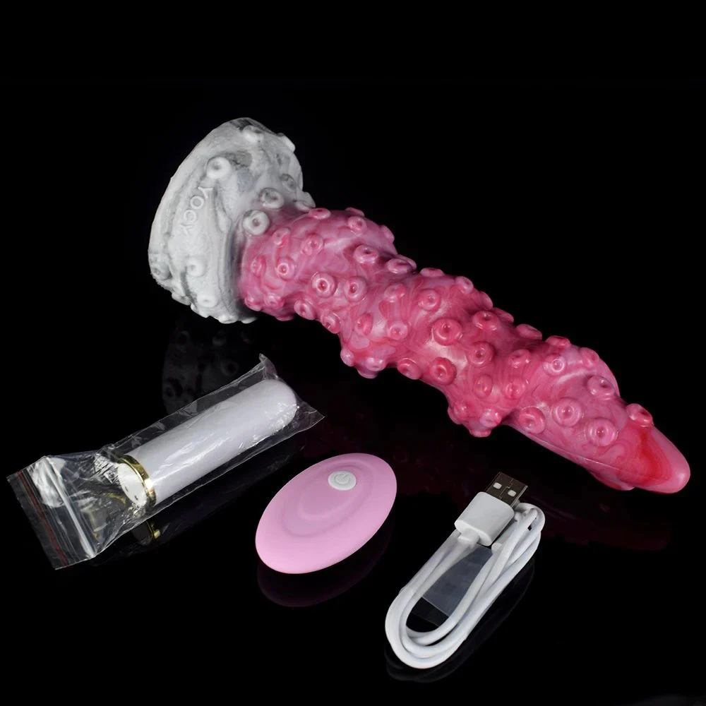 2 in 1 Bullet Vibrator 10 Speeds Anal Butt Plug Octopus Tentacle Dildo Silicone Fantasy Sex Toy Flirt Goods for Adults 18