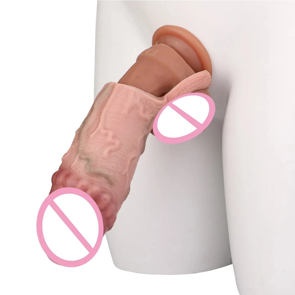 Realistic Dildo Soft Penis Enlargement Sleeve Simulation Dildo Sex Male Penis Enlargement Couple Sex Toys