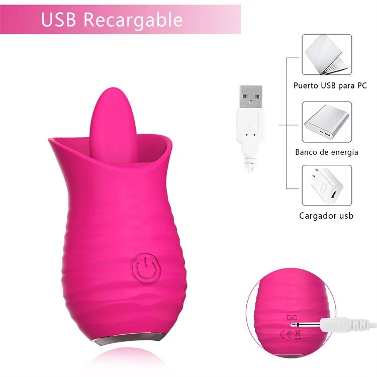 Female Masturbation Clitoral Stimulation 10 Vibration Mode Licking Tongue Vibrator Sex Toys for Women