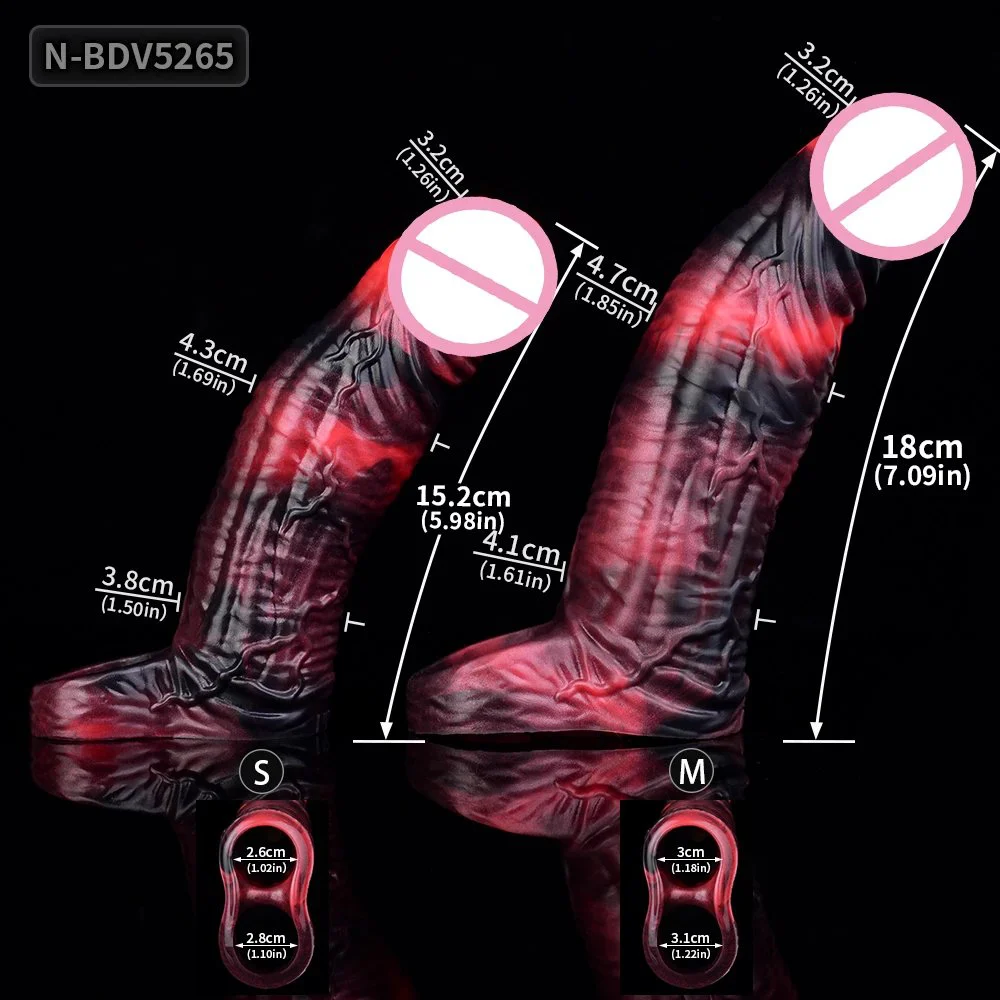 Soft Silicone Fantasy Penis Sleeve with Black Dragon Color Extender Fantasy Cock Sleeve for Men