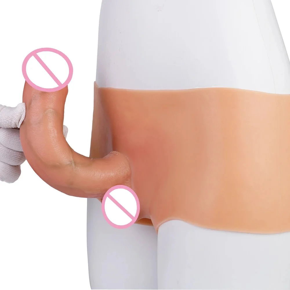 Solid Wearable Silicone Strap-On Dildo with Adjustable Harness Reusable Design, Also Works As Penis Sleeve & Glans Cover