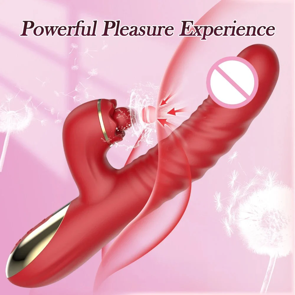 Up and Down Bunny Dildo Vibrator Adult Sex Toys G Spot Clitoral Stimulator Women Masturbation Wiggling Thrusting Rabbit Vibrator