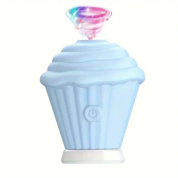 Ice Cream Sucking Cake Vibrating for Clitoral and Anal Stimulation Nipple Sucking Couples' Sex Toy ABS+Silicone IPX7 Waterproof