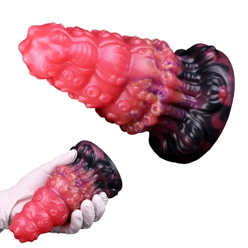 Powerful Suction Cup Large Anal Plug Octopus Pattern and Pagoda Design Increase Friction for Women Anal Plug Silicone