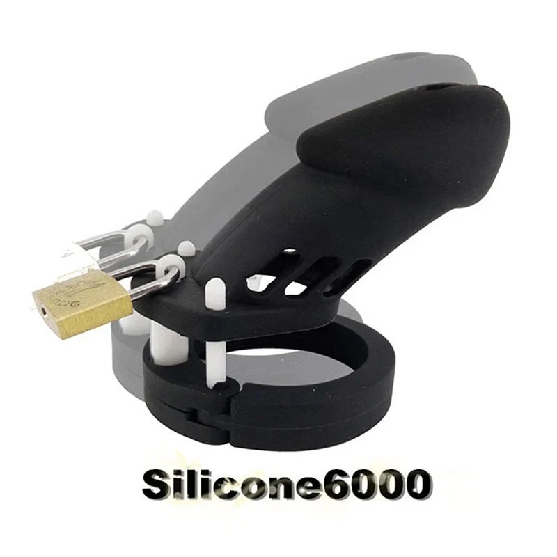 10cm 3.8cm Black Man Chastity Cage cock Lock Penis in Cage with Silicone Keyholder Chastity Male Chastity Device Sex