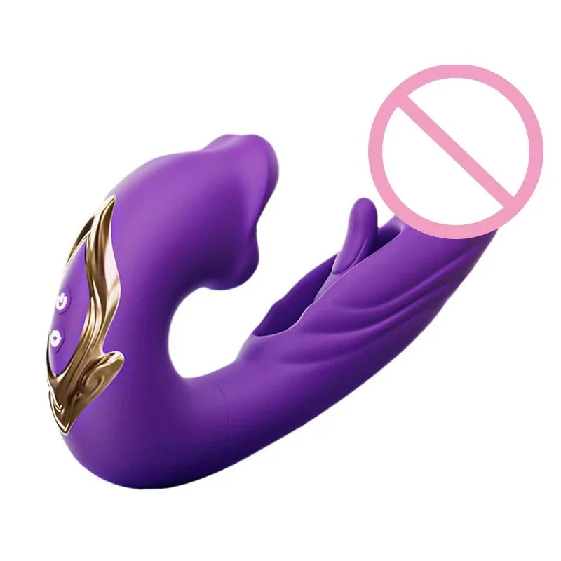 USB Magnetic Charging Unique Licking Sucking Mode G-spot Flapping Female Masturbation Vagina Vibrator