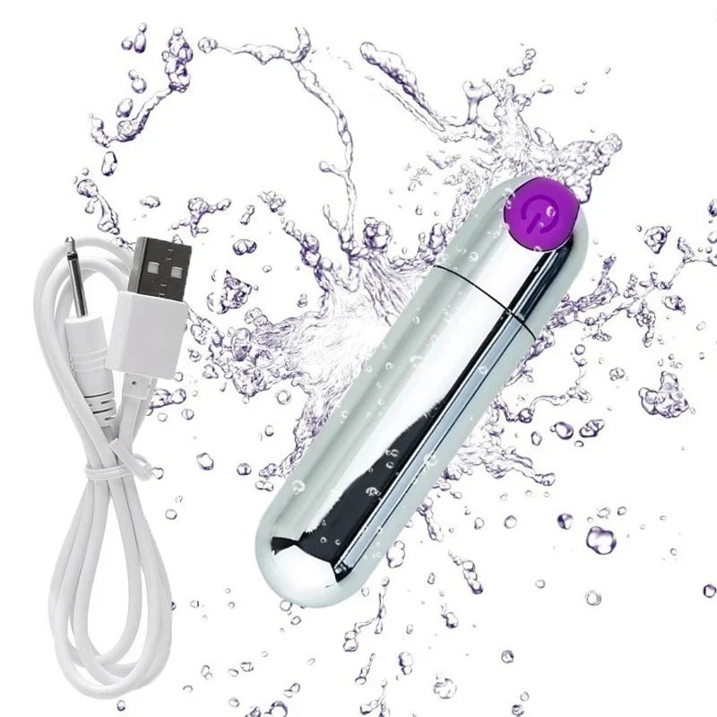 Mini Vibrating Bullet Sex Toy for Women Waterproof Powerful Rechargeable USB 10 Speed Bullet Vibrator