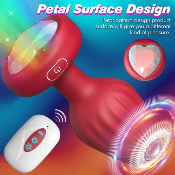Remote-Controlled Rectal Thermometer for Men-10-Speed Vibrating Anal Massager 100% Waterproof Adult Stimulation Toy