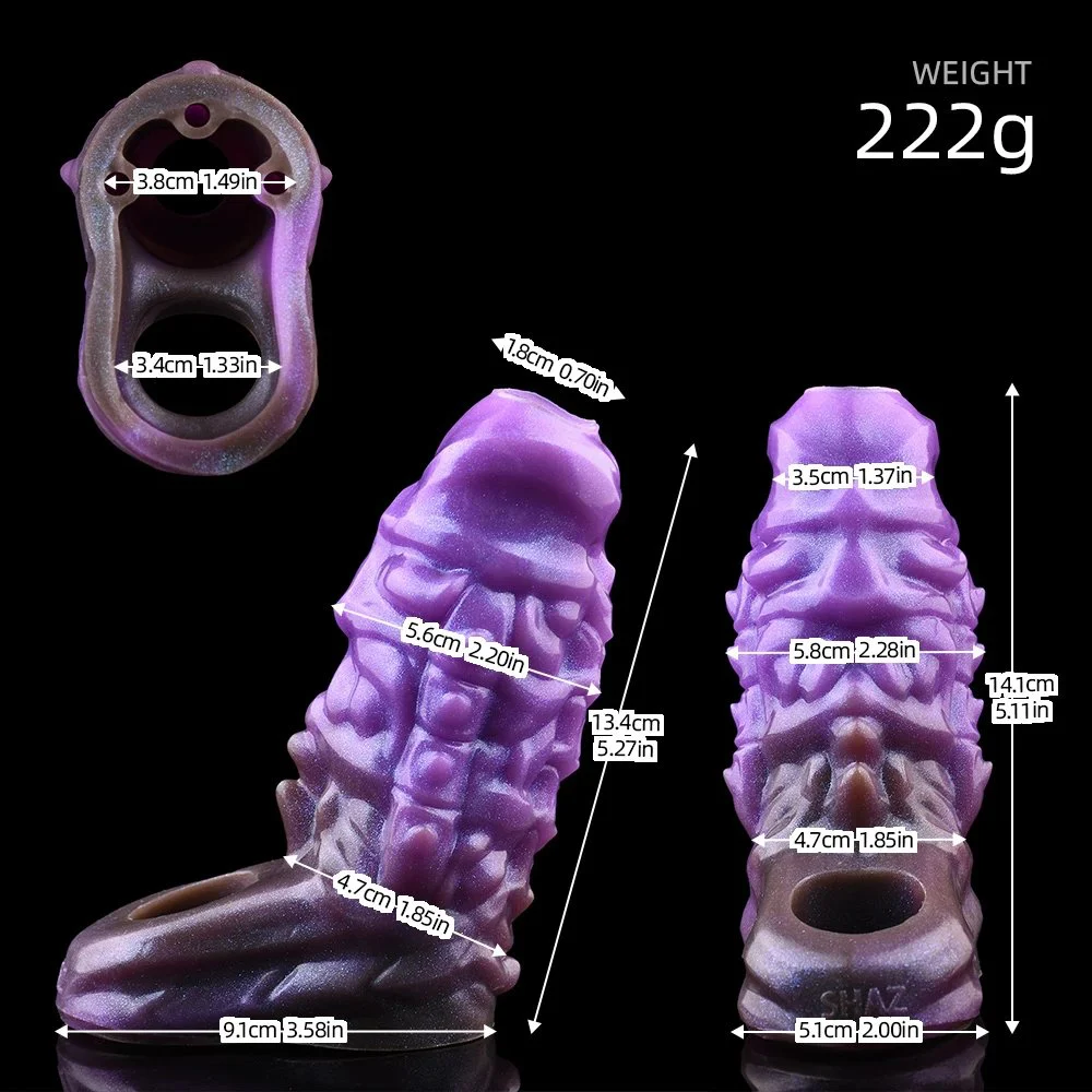 Super Soft Silicone Fantasy Monster Cock Extender Sleeve Men Sex Toy Fantasy Dildo Sleeve for Male