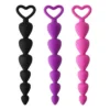 Silicone 6 Bead Anal Plug Metal Anal Sex Toys for Couples
