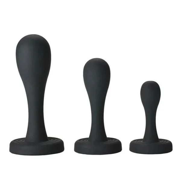 Silicone Anal Plug Training Set Anal Sex Trainer with Prostate Massage Anus Dilator Anal Ball for Beginners-Men Women
