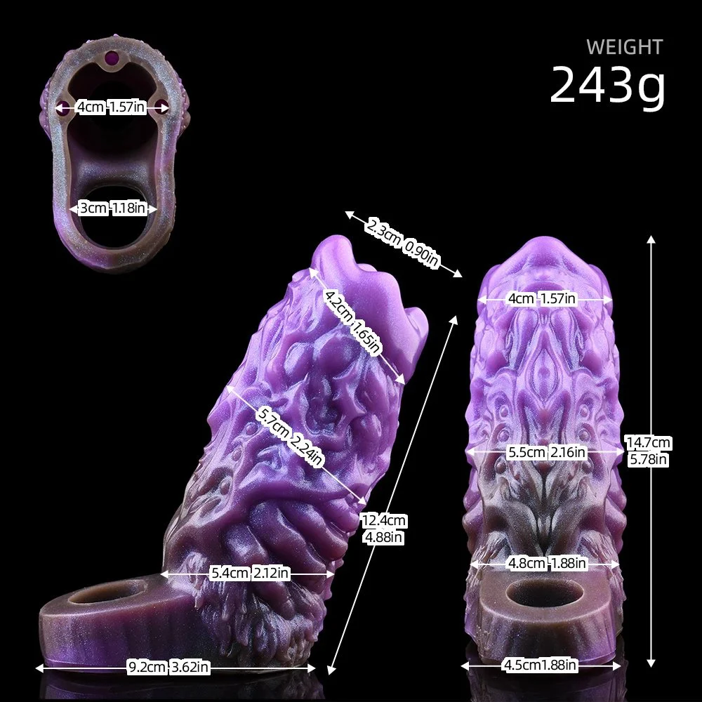 Soft Men Penis Extender Cock Enlargement Male Adult Sex Toy,Girth Extender Enhance Erection with Resin Rod Bracket