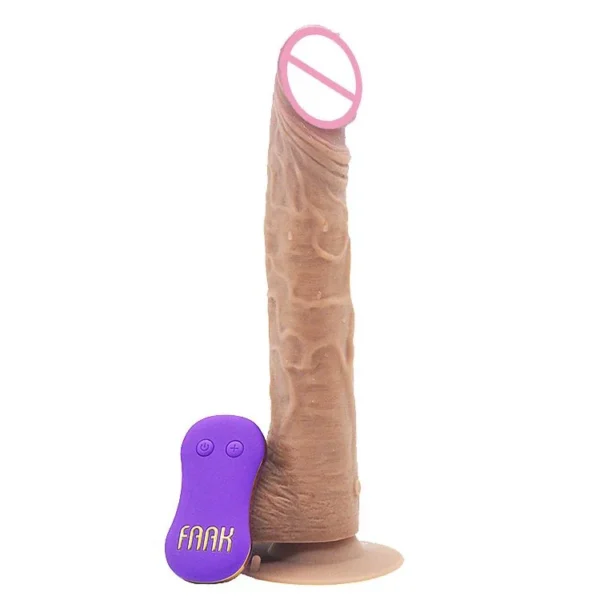 24cm Silicone Dildo Machine Penis with Vibrator USB Retractable Dildos for Women Masturbator