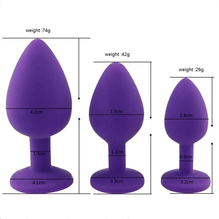 Colorful Glass Anal Dilator Women's Sex Toy Expandable Silicone Butt Plug for Couples