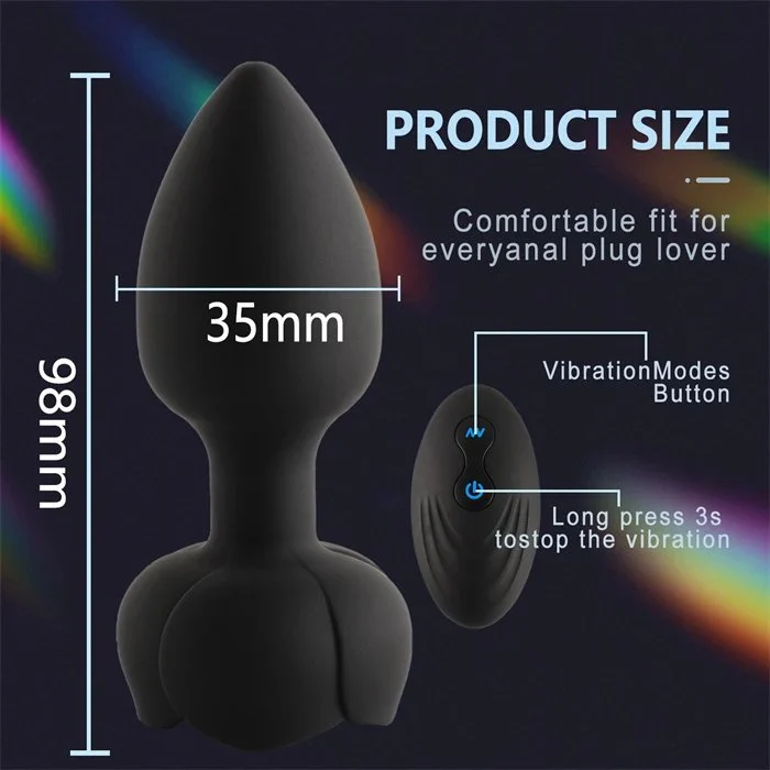 Remote Control Rose Anal Silicone Vibrator Premium Anal Sex Toy for Intimate Pleasure