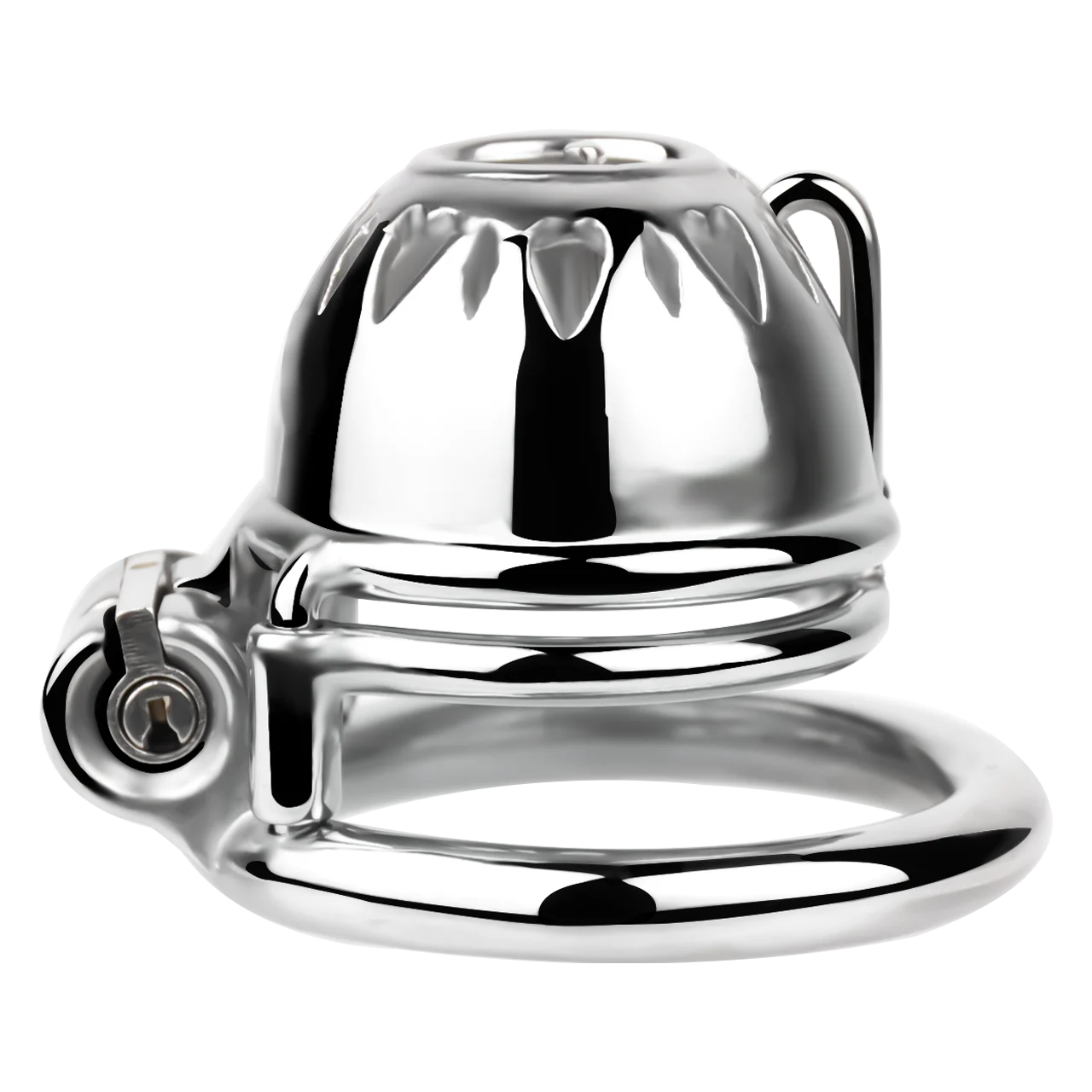 304 Stainless Steel One-piece Wearable Perforated PA Lock Male Chastity Device Breathable Enlarged Urination Hole Chastity Cage