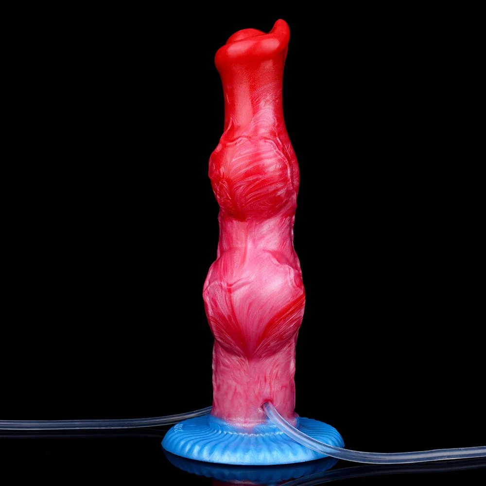 S,M Size Fantasy Dog Knot Inflatable Squirting Masturbator Realistic Animal Dildo Orgsm Ejaculation Sex Toy for Man and Woman