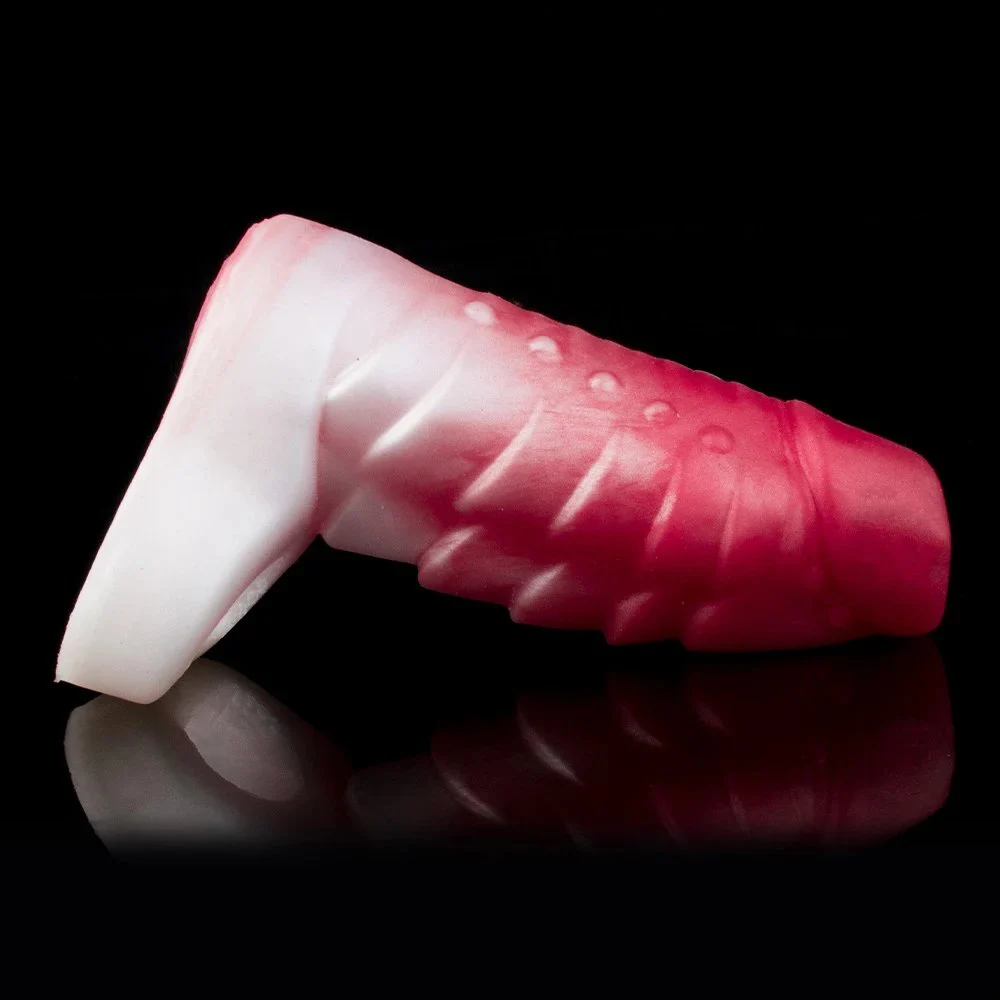 Silicone Ribbed Penis Sleeve Stretchable Fantasy Open-ended Sheath Sex Toys for Men Cock Enlargement Flirting Products