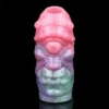Soft Samurai Mask Styling Penis Sleeve with Galactic Charm Color Delay Ejaculation G-spot Dildo Sleeve for Male