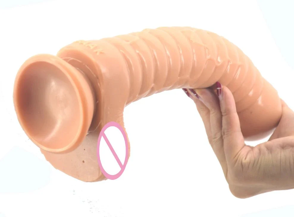 28.5cm 5.3cm Long Foreskin Dildo Anal Plug Rubber Penis Toys Sex Adult Weird Dildo Foreskin for Women