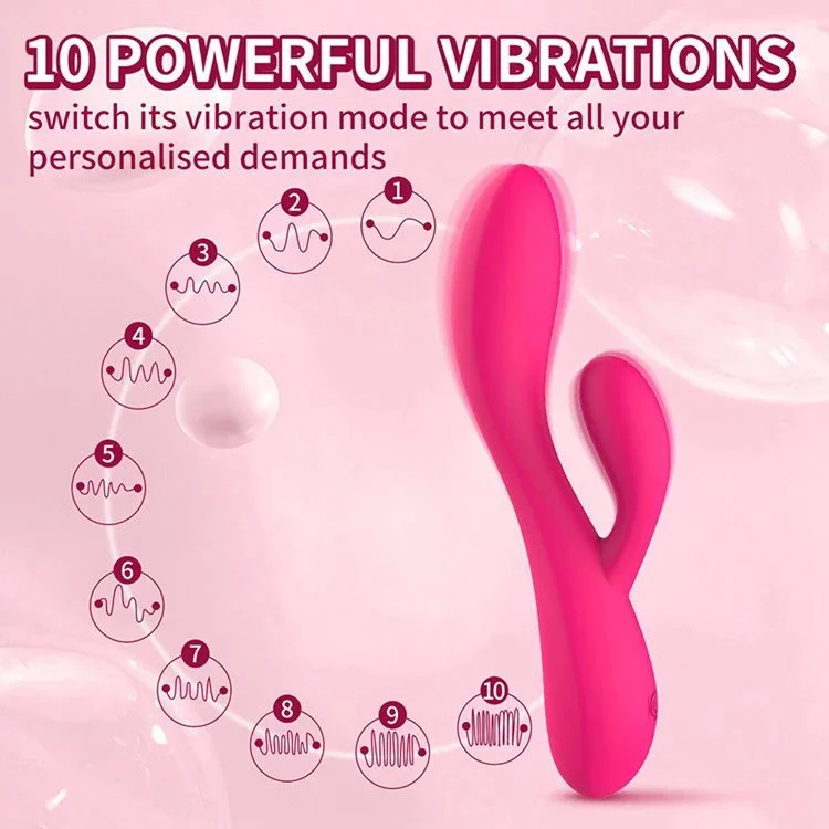Liquid Silicone Clitoral Simulation Massager G Sport Vibrator Rabbit Vibrator Sex Toys for Women