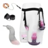 Fetish Dildo Anal Plug Vibrating Anal Plug Collar Plush Tail Game Dress up Kit Sexual Stimulation Gay Men Women Sex Toys