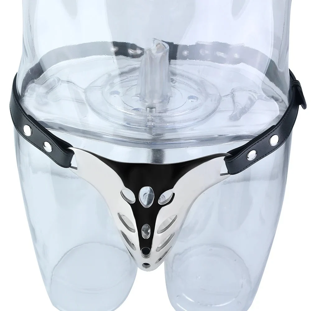 Adjustable Stainless Steel Male Chastity Cage Penis Lock for Male Restraint Sex Toy