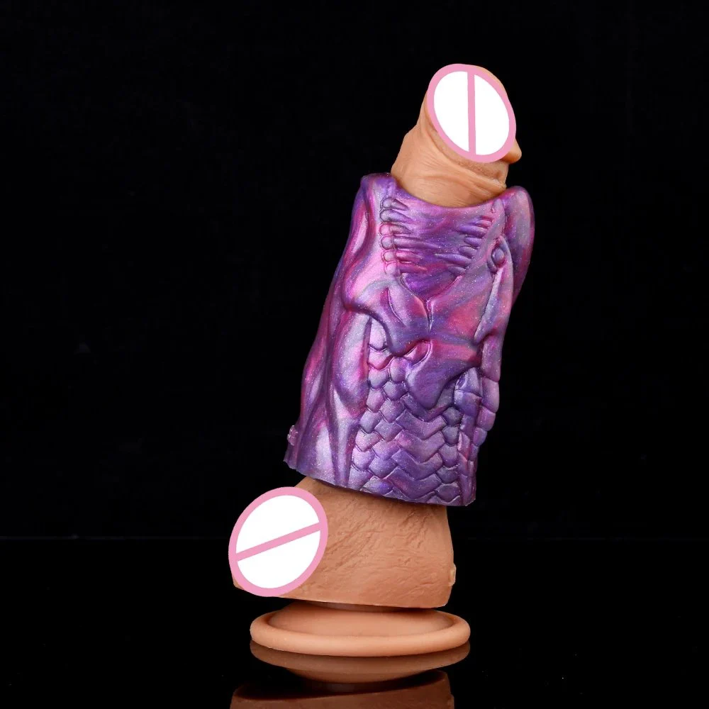 S M L Size Penis SleeveSilicone Cock Ring Penis Enlarger for Go-Long Stamina Extender Adult Male Sex Toys for Men