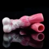 Wearable Sex Toy Dog Knot Hollow Dildo Fantasy Penis Sleeves Men Penis Enlargement Soft Silicon Cock Ring for Male Sex Toy