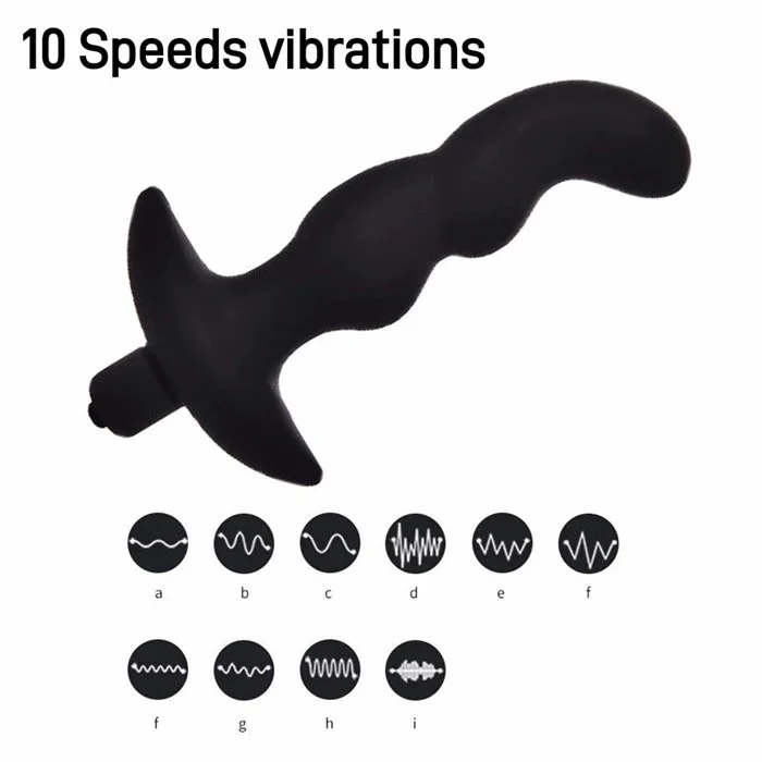 Male Female Vibrating Butt Plug Prostate Massage Bullet Vibrator