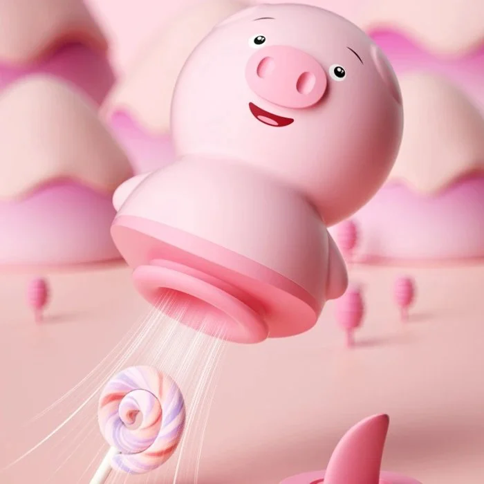 Mini Rose Vibrator for Women New Design 6 Frequency Sucking Licking Pig Vibrator Licking Tongue Sex Toys