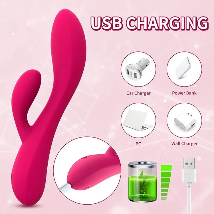Liquid Silicone Clitoral Simulation Massager G Sport Vibrator Rabbit Vibrator Sex Toys for Women