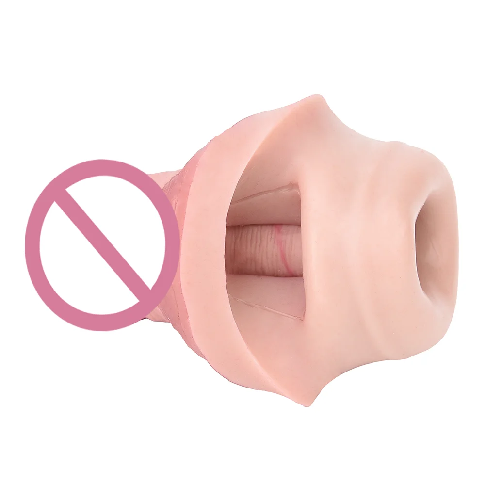 the Double Opening Design of the Male Penis Extender Effectively Enlarges the Penis Dildo Sleeve Made of Liquid Silicone