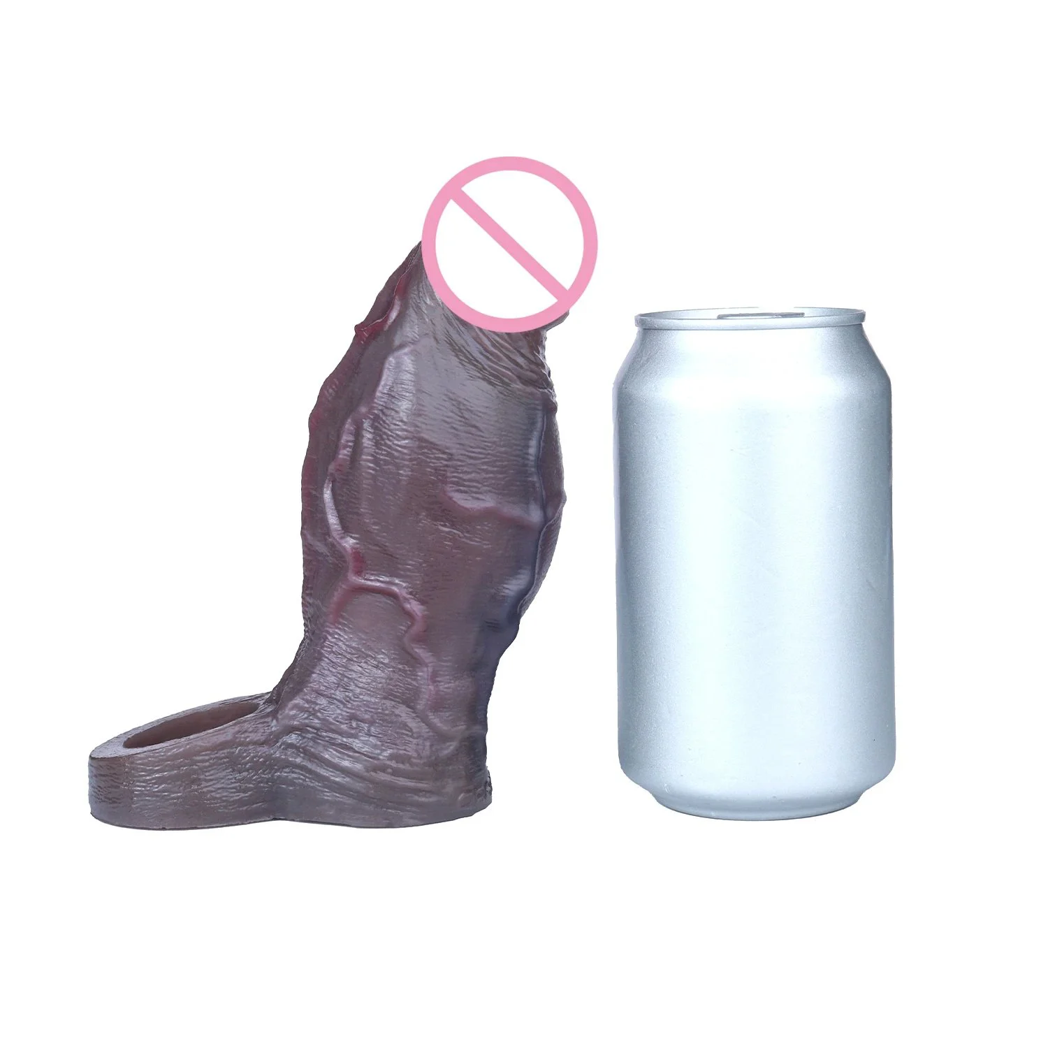 Thickened Black Hollow Dildo Remote Control Vibrator Realistic Penis Sleeve Silicone Cock Enlarger Extender Reusable Sheath