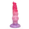 Pink Soft Color Sex Toys Silicone Monster Dildo With Artificia Dog Knot Dildo Animal Dildo for Women