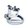 4cm Anti-ring Penis in Cage with Keyholder SM Sex Toys Man Metal Chastity Cage Chastity Device for Male