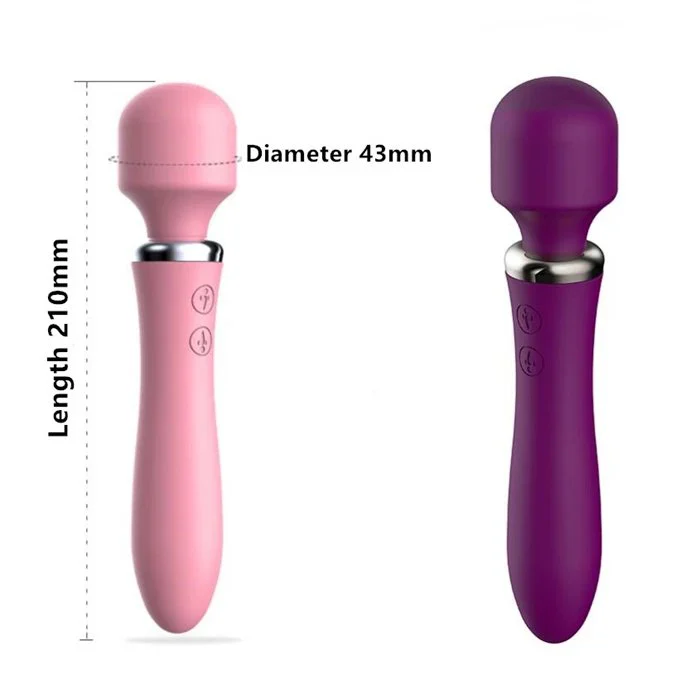 Powerful Dual Vibrator with 10-Mode Massage Stick Body and Clitoral Sex Toy Female-friendly Sex Toy