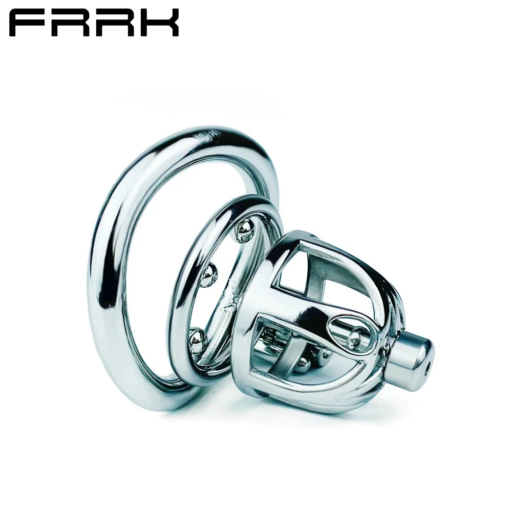50MM Cock Cage Male Chastity Devices Urethral Plug Stainless Steel Chastity Cage With Urinary Catheter Penis Lock