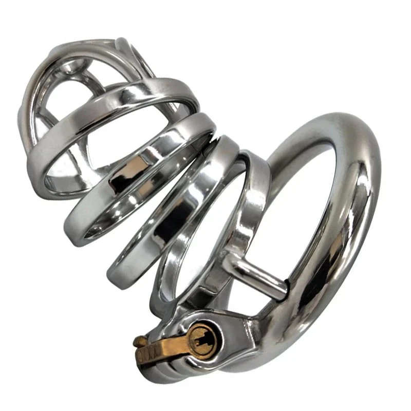 6.6cm Man Chastity Lock Penis in Cage with Key Male Chastity Device Metal Chastity Cage