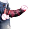 Vibrating Dildo Condom for Male Sex Toys, Liquid Silicone Soft Material Experience Realistic Vibrating Dildo Holster