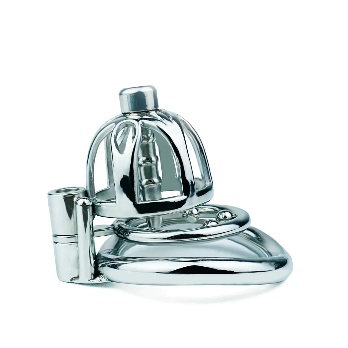 50MM Cock Cage Male Chastity Devices Urethral Plug Stainless Steel Chastity Cage With Urinary Catheter Penis Lock